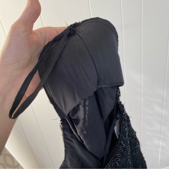 Candlelight & Champagne Black Beaded & Lace Cocktail Evening Top Plus Size 20W - Picture 12 of 16